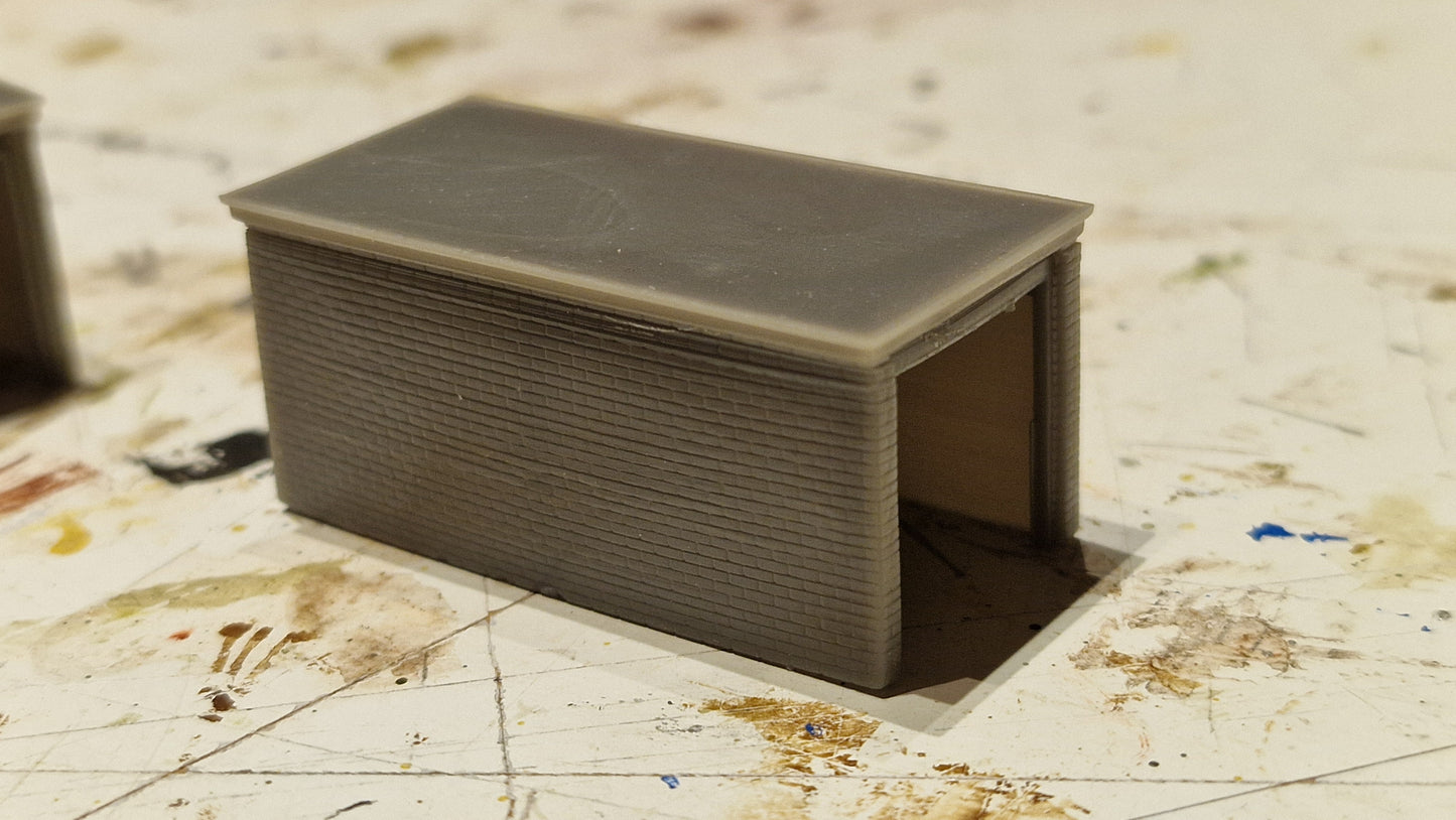 TT 120 Gauge Garages X4 3d printed Unpainted