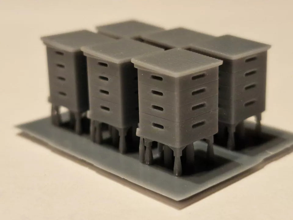 OO Gauge Bee Hives X6