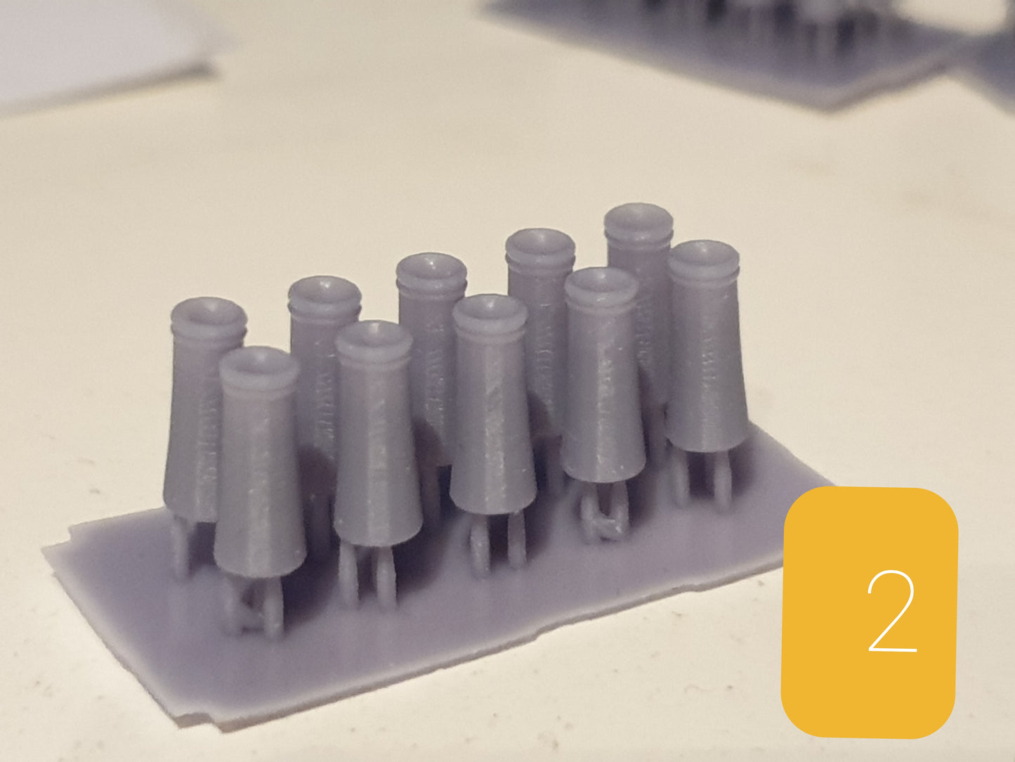 Oo Gauge chimney pots 3d printed  unpainted