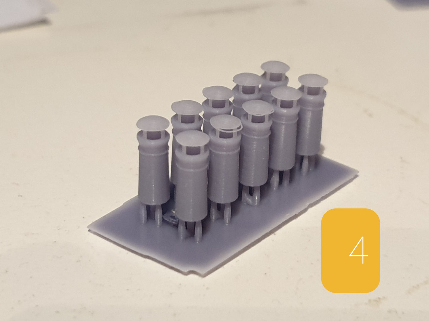 Oo Gauge chimney pots 3d printed  unpainted