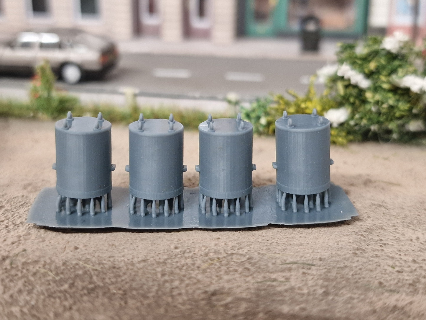 Tt 100 3mm Gauge Galvanised Industrial Round  Bins X4