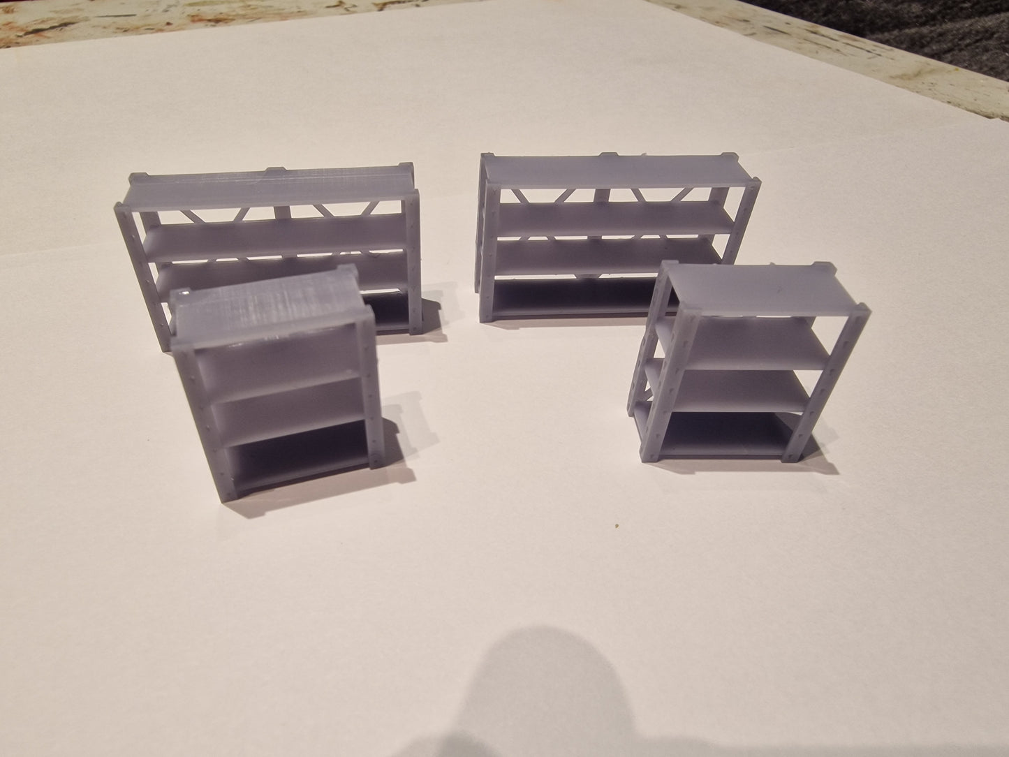 N Gauge Tmd Workshop Shelves X4 3d Printed  Unpainted