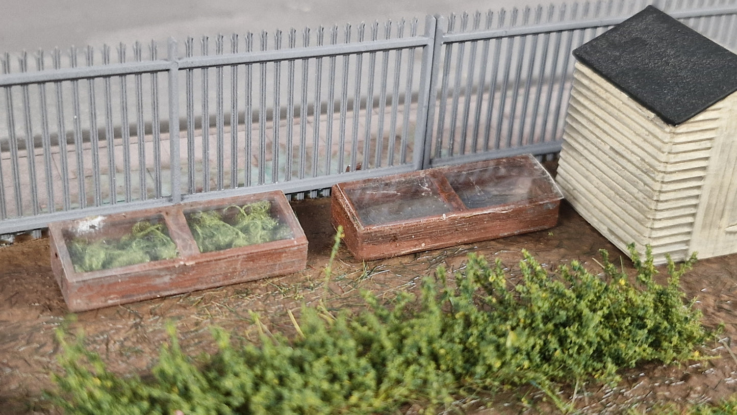 Oo Gauge Coldframes X4 For Alotment Or Gardens 3d printed