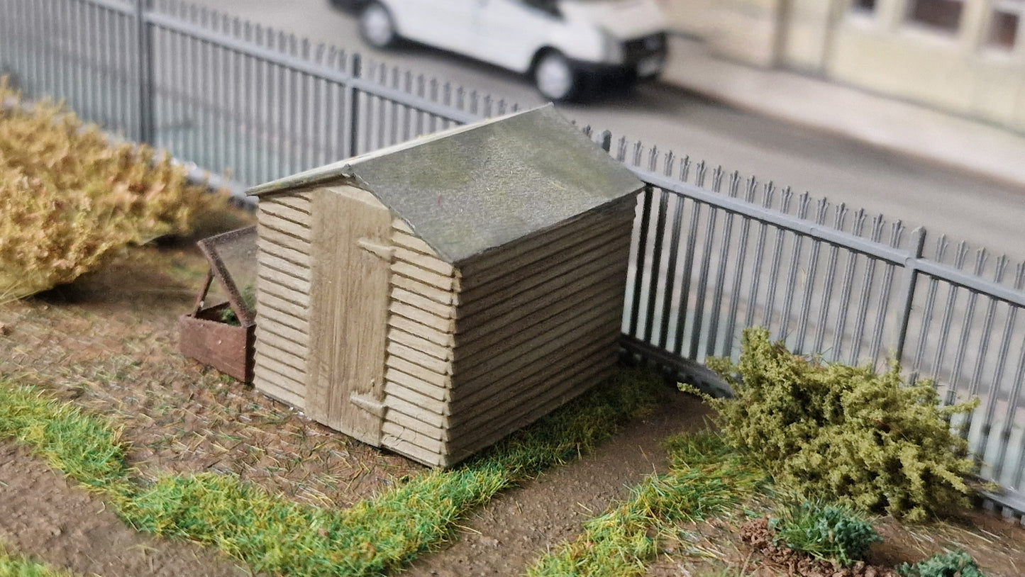 Oo Gauge Sheds X4 For Alotment Or Gardens 3d printed