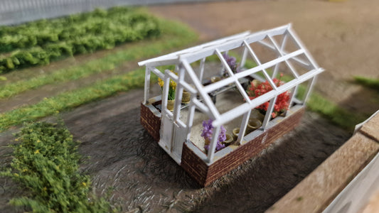 Oo Gauge Greenhouse With Interior 3d printed