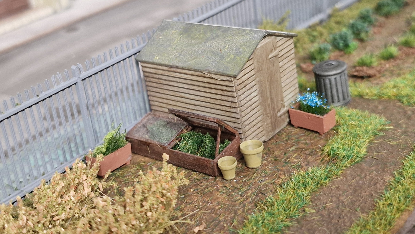 Tt 120 Gauge Sheds X4 For Alotment Or Gardens 3d printed