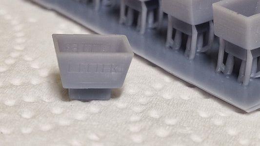 Oo Gauge 1950's 1960's Square Litter Bins X10 3d Printed