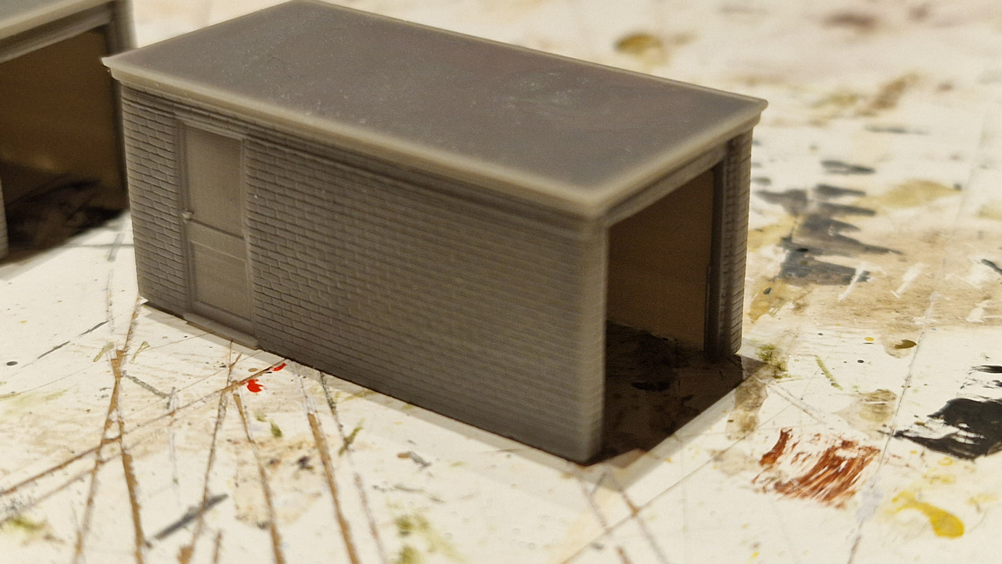 TT 120 Gauge Garages X4 3d printed Unpainted