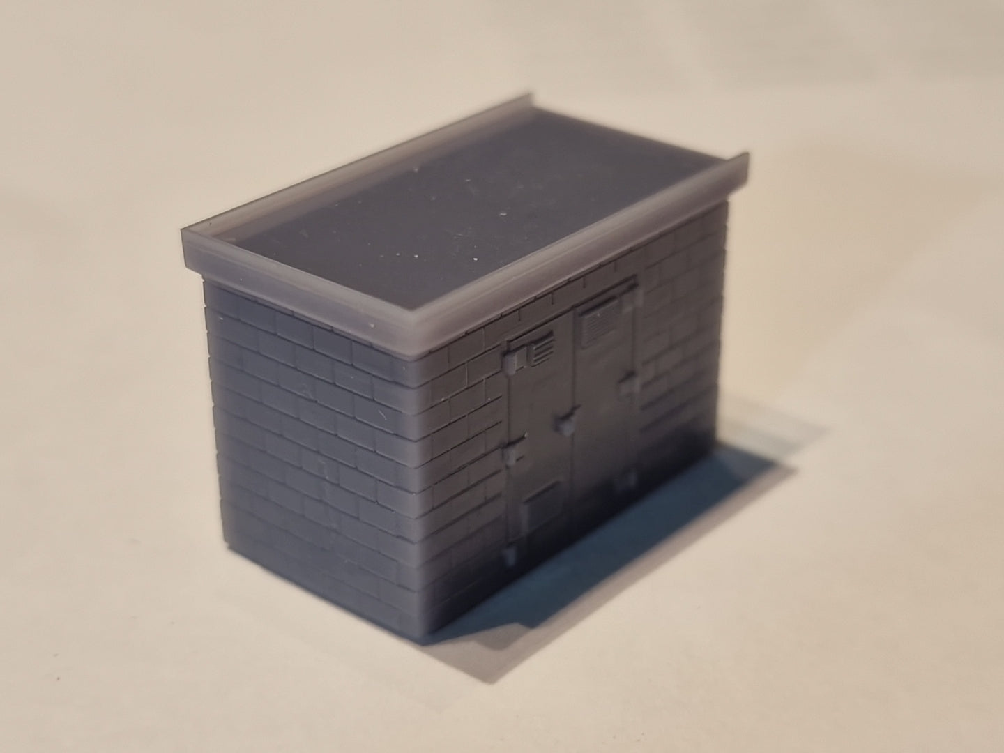 TT120 Gauge  Brick Electrical Substaion Building 3d printed Unpainted