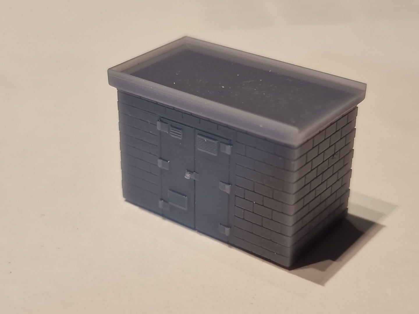 TT120 Gauge  Brick Electrical Substaion Building 3d printed Unpainted
