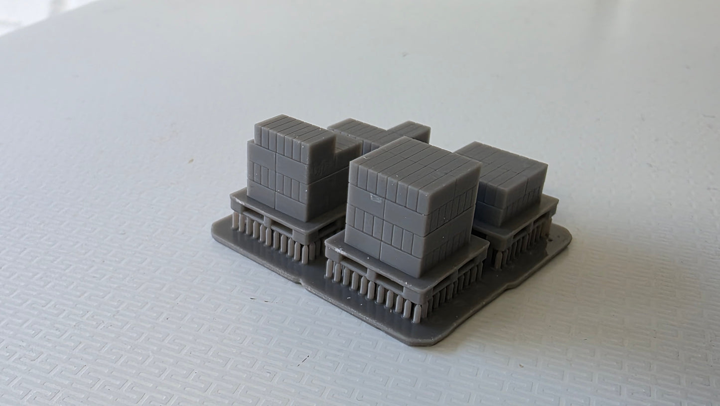 oo gauge breeze blocks on pallets