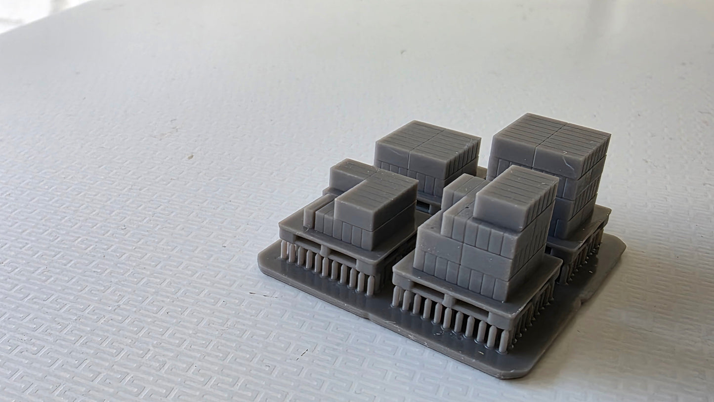 oo gauge breeze blocks on pallets
