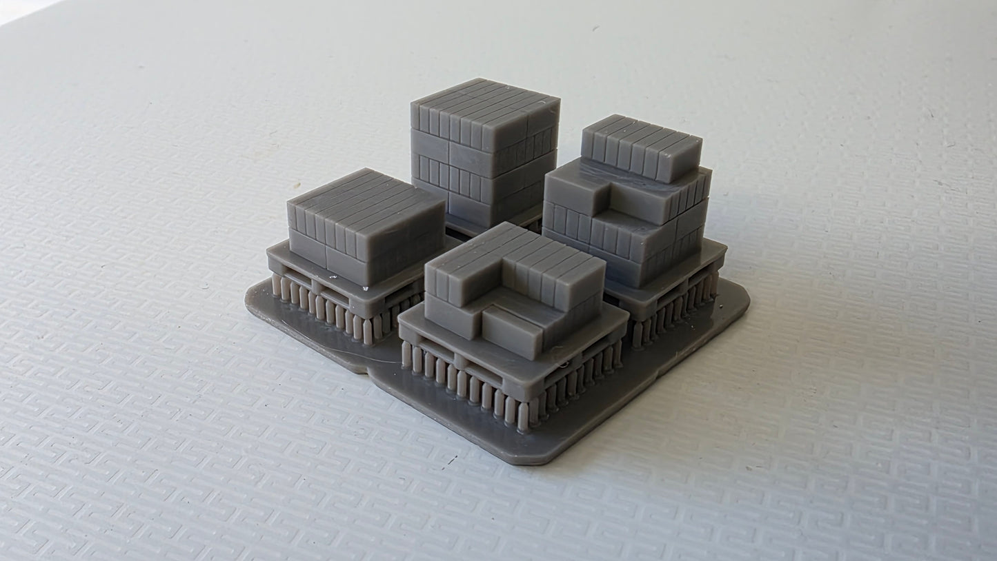 oo gauge breeze blocks on pallets
