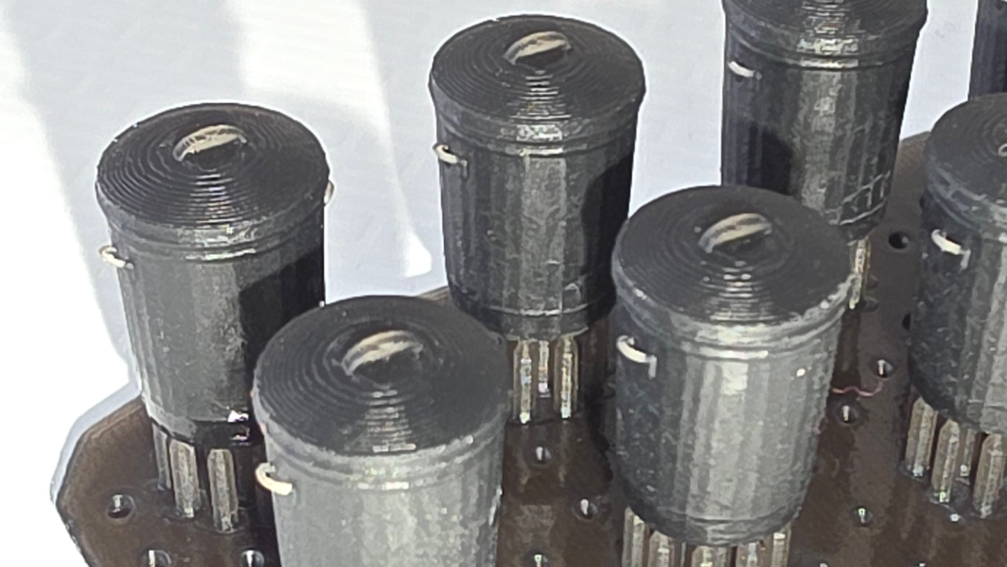 oo gauge metal rubbish dustbins
